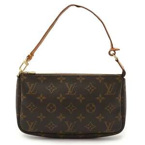 LOUIS VUITTON Brown Monogram Pochette Mini Bag
